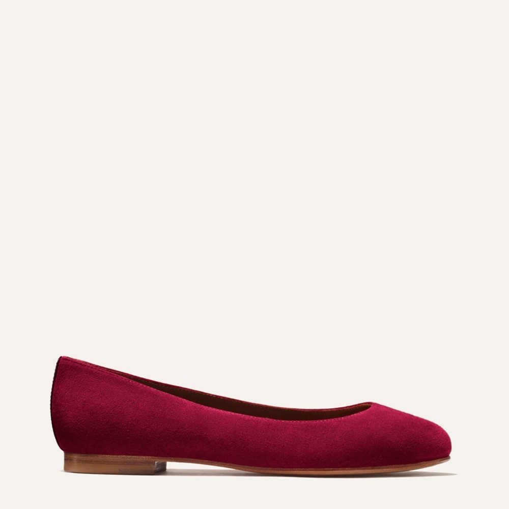 ▫️Margaux▫️Burgundy Suede Classic Flats